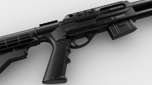 Game Face ASGM47 VooDoo Airsoft Shotgun - Spring-Powered Pump Action, Black, 6.0mm