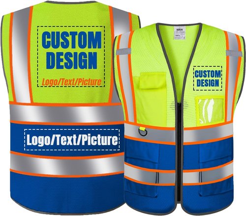 BeautyWill High Visibility Reflective Safety Vest | Custom Logo, Breathable Design, Class 2
