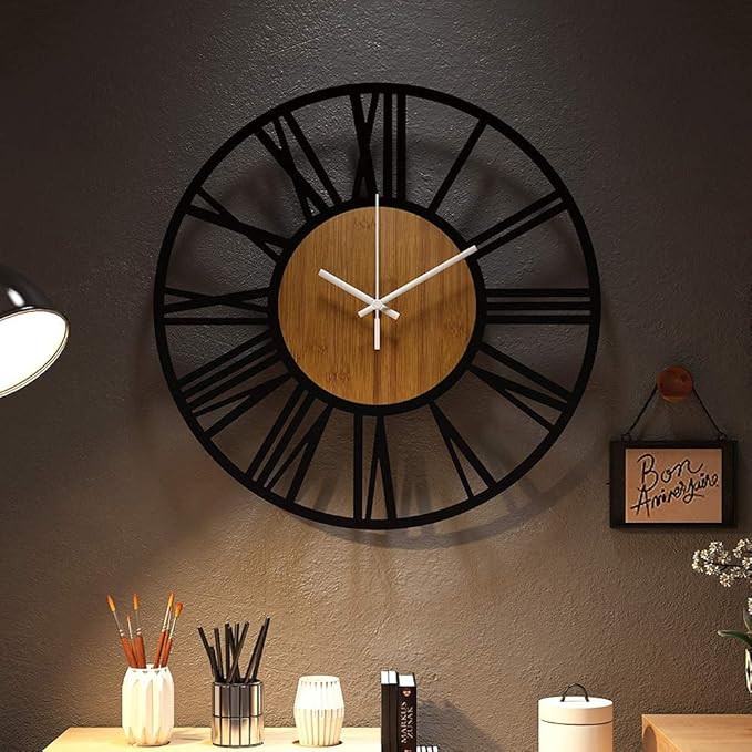 1st owned Wall Clocks for Living Room Decor, Round Silent Non Ticking, Modern