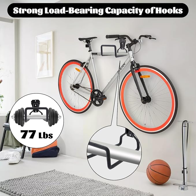 1 Pack Garden Hose Holder, Hose Reel Heavy Duty Hose Hanger, Wall Mounted Water Hose Holder Outdoor/Indoor Metal Durable Hose Hooks Ideal for Water Hose Storage Garden Yard Hold Max 77 Lbs- Black