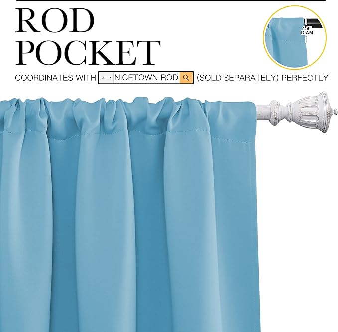 NICETOWN Kitchen Curtains for Small Windows, Privacy Thermal Insulated Blackout