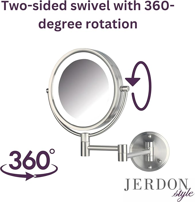 JERDON Wall-Mounted Vanity Mirror