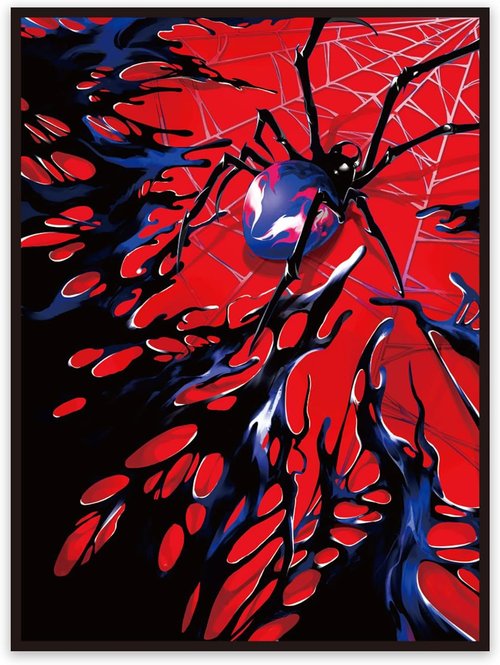 KABINKA MTG Card Sleeves - Spider Design | 100 Standard Size Clear Front & Matte Back for Magic The Gathering