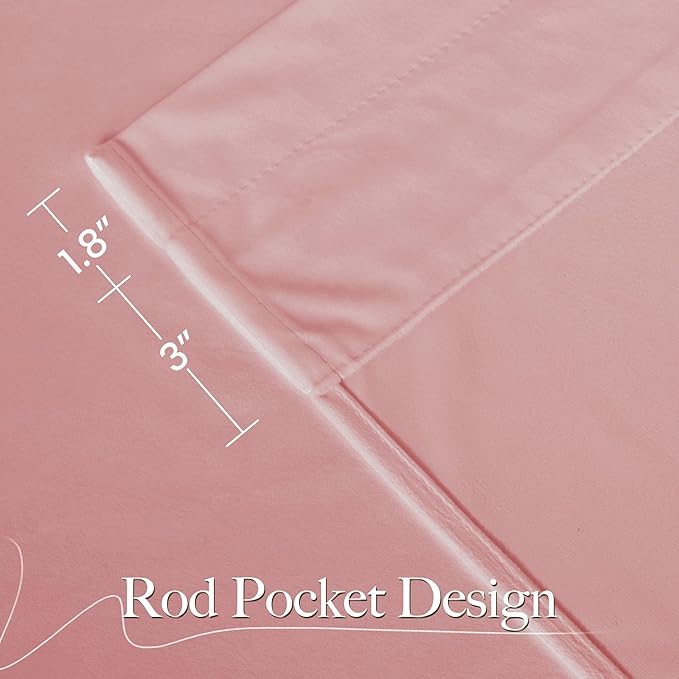 NICETOWN Pink Velvet Curtains 96 inch Length, Blush Pink Room Darkening Thermal