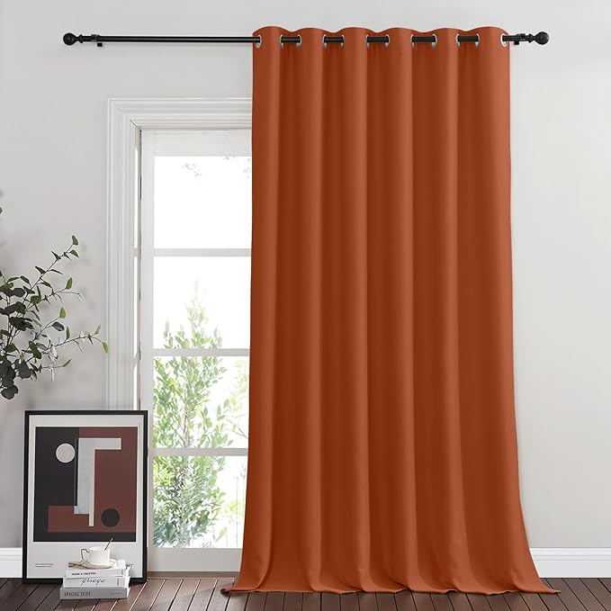 NICETOWN Room Divider Curtain 132 Inches Long, Wide Blackout Sliding Door