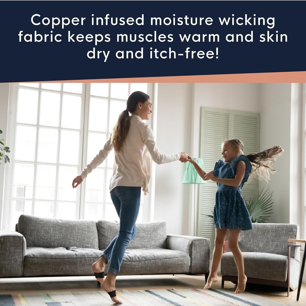 Copper Compression Arch Support Sleeves. Targeted Compression for Plantar Fasciitis Symptoms, Pain, Flat Feet & High Arches. Breathable Support for Men & Women - Nude