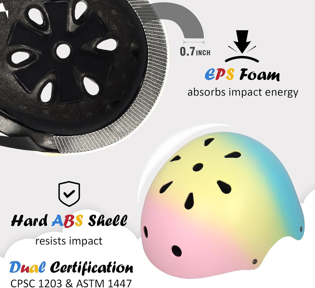Skiennix Kids Bike Helmet - Adjustable Multi-Sport Design | Fits Toddlers to Youth in 3 Sizes