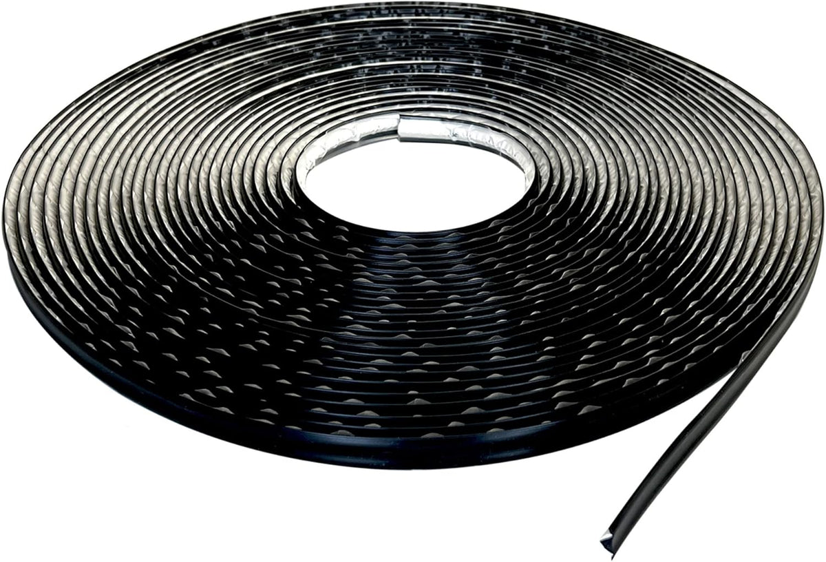 InstaTrim The Original Flexible Trim - 50ft Black 1/2" Wide Caulk Tape - Adhesive Trim with Many Uses Including Caulking for Bathtubs, Sinks, Counters, Tile, Floors - Made in USA