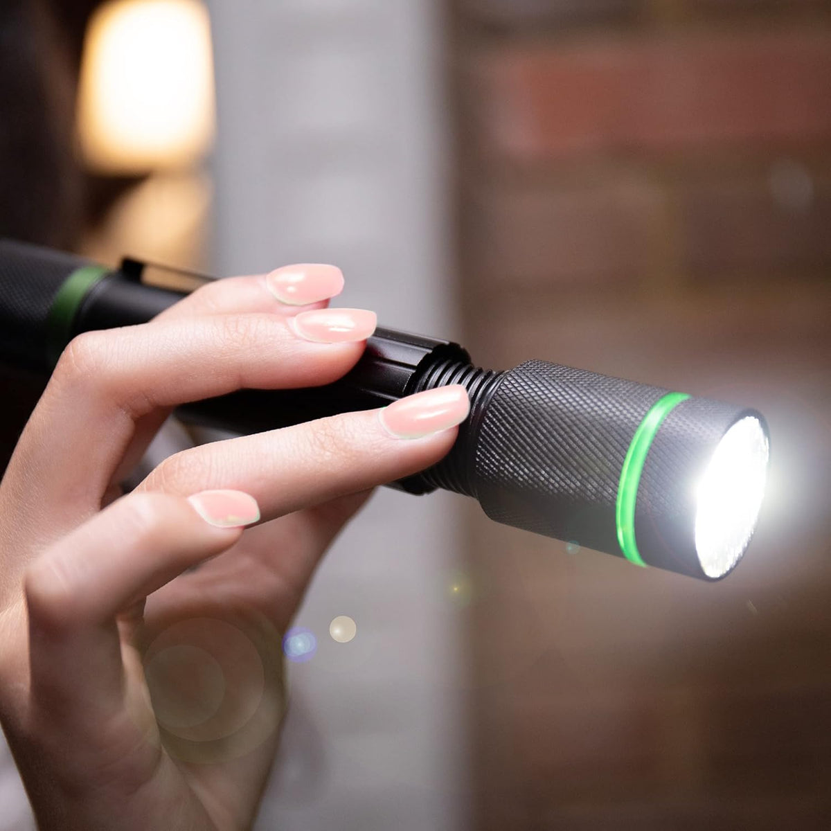 Police Security Dover 1000 Lumen Rechargeable Flashlight – USB-C Charging Cable Included, Slide Focus, 6-Hour Runtime, Impact Resistant – w/Belt Clip.