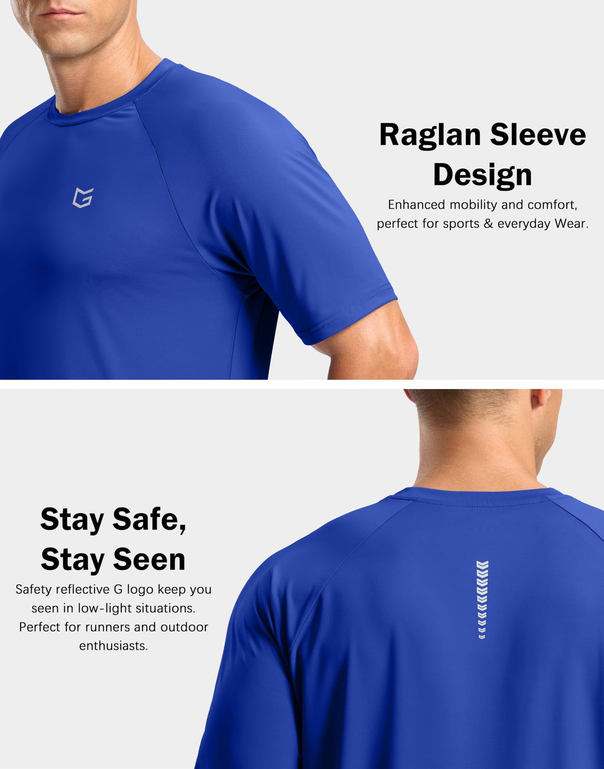 G Gradual Men's Athletic Workout T-Shirts Moisture Wicking Cooling Running Shirts Short Sleeve Performance Tee for Gym Tennis(Royal Blue,4XL)