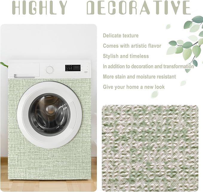Amiya Grasscloth Wallpaper Sage Green Peel and Stick Faux Fabric Linen Contact