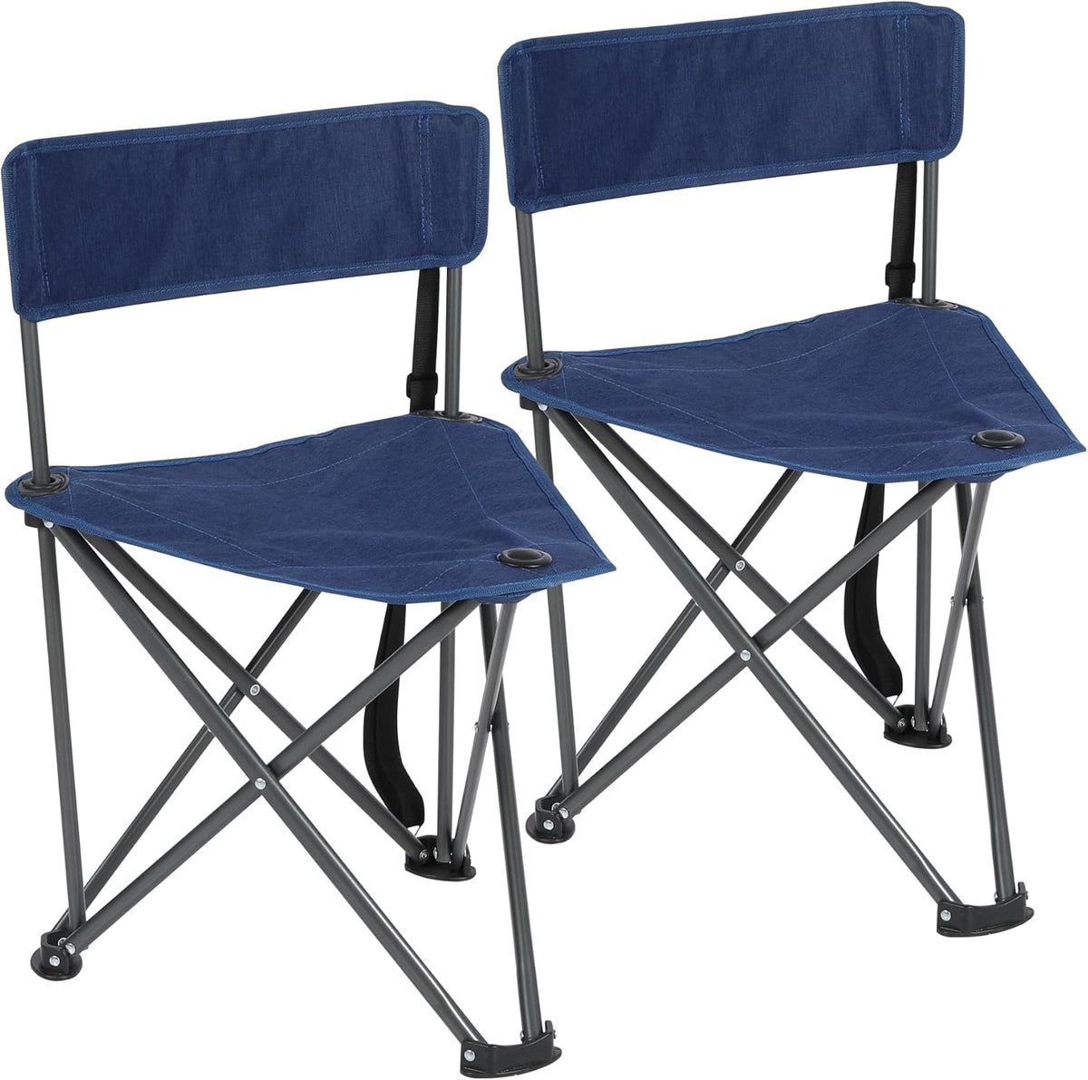 REDCAMP 2 Pack Tripod Hunting Chairs for Blinds, Folding Lightweight Portable Fishing Chair for Adults Hunting Stools with Backrest, Golf Chairs for Spectators, Camo