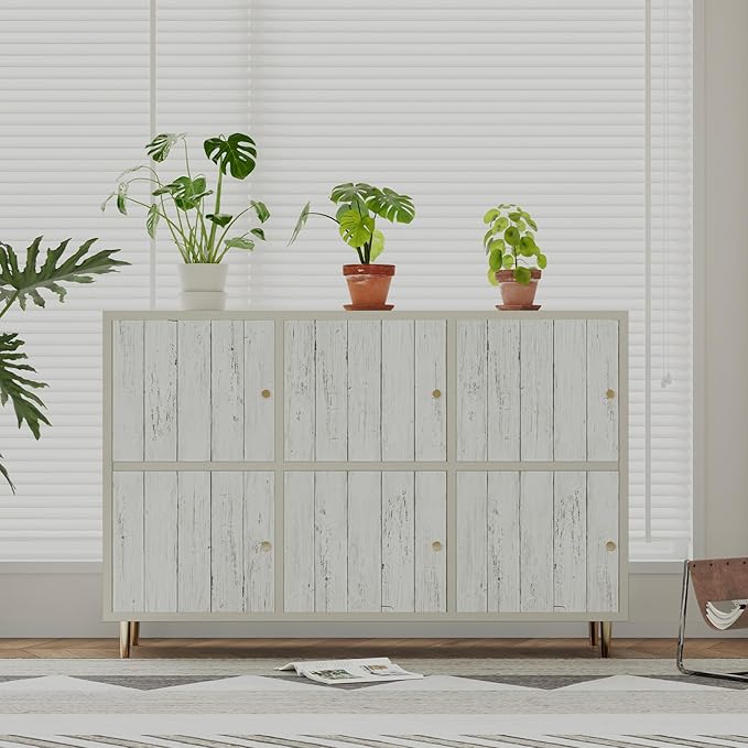 Abyssaly Peel and Stick Wallpaper 17.7" X 118" Thickened White Gray Wood