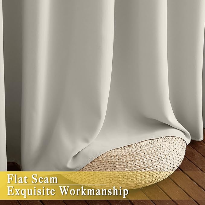 NICETOWN Room Darkening Natural Curtain