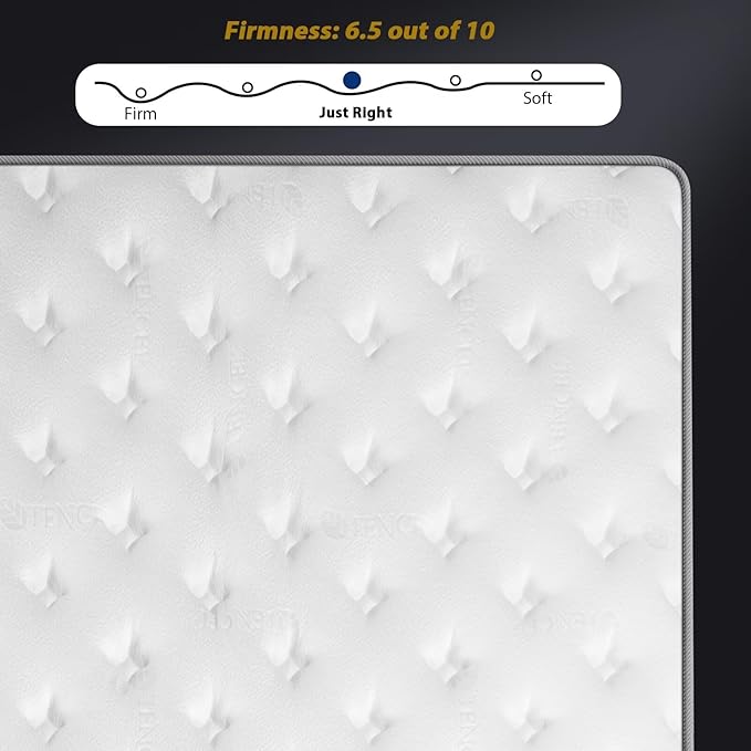 inight Twin Mattress 10 Inch, Individual Wrapped Pocket Springs Zoned Hybrid Mattress with Gel Memory Foam, Ergonomic Pressure Relief, Enhanced Edge Support, Breathable Comfort Night, 365-Night Trial