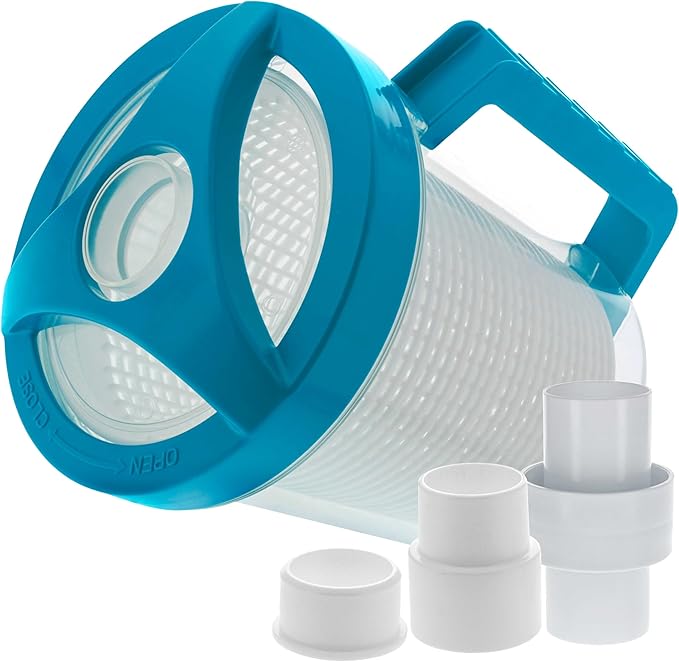 U.S. Pool Supply Pool Leaf Catcher - Inline Pool Leaf Canister, Vacuum for Inground Cleaner - Cleaning Filter Basket & Mesh Bag, Catch Leaves Debris, Compatible Replacement Part for Most Brands