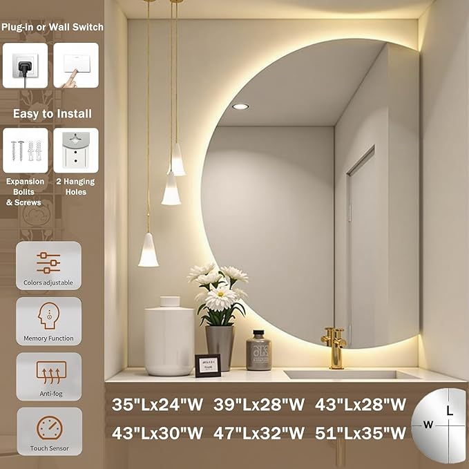 Modern Smart Anti-Fog Bathroom Mirror