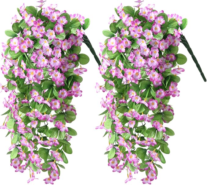 ZFProcess Artificial Fake Hanging Flowers Plants