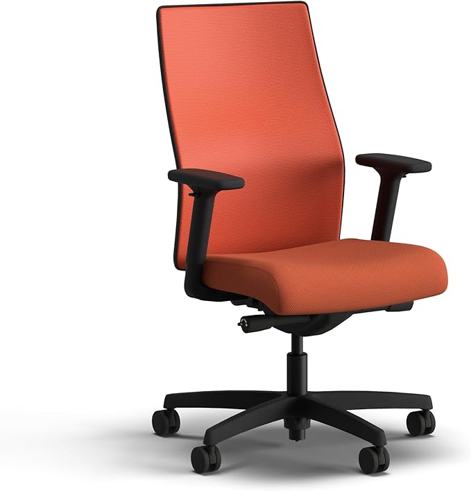 HON Ignition 2.0 Mid Back Task Chair, Spectrum Mesh, Advanced Synchro-Tilt Control, Office Chair with Lumbar Support, Height and Width Adjustable Arms, Black Frame, Salamander