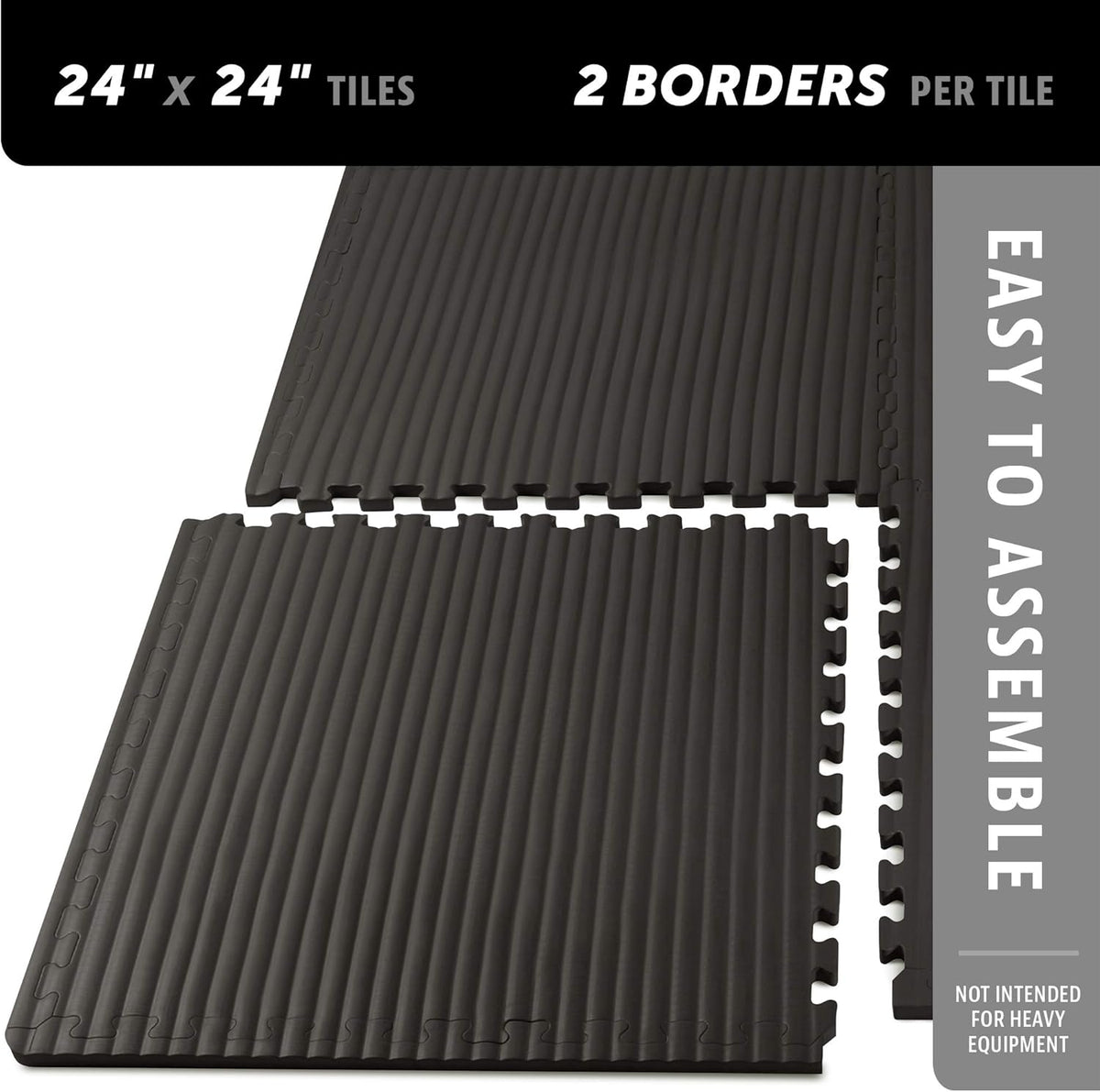 We Sell Mats 1 Inch Thick Martial Arts EVA Foam Exercise Mat, Tatami Pattern, Interlocking Floor Tiles for Home Gym, MMA, Anti-Fatigue Mats, 24 in x 24 in