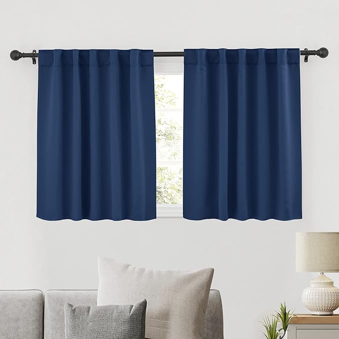 RYB HOME Small Window Curtains Blackout, Privacy Thermal Insulating Drapes