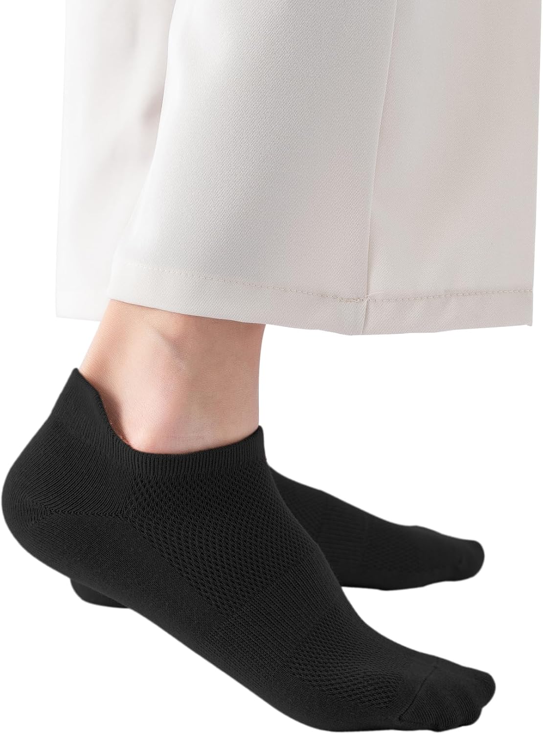 ACCFOD Women's Athletic Ankle Socks - Low Cut with Tab - 6 Pairs for Comfort & Performance