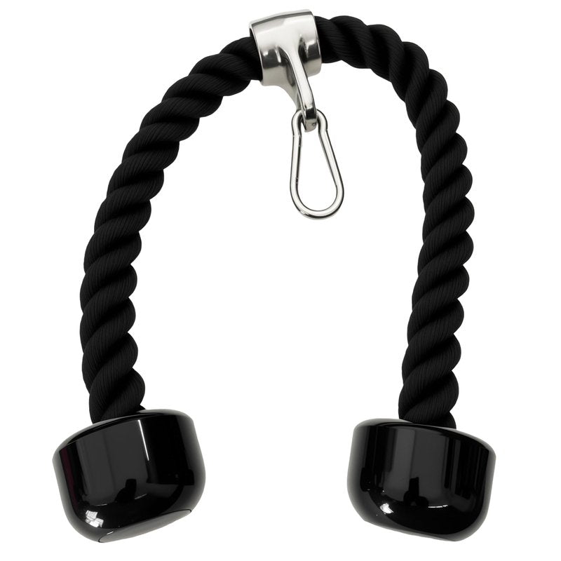 yuhqc Heavy Tricep Rope Cable Machine Accessories Nylon Tricep Rope for LAT Pull Down Pulley System Attachment, for Home Gym Weight Fitness with Carabiner