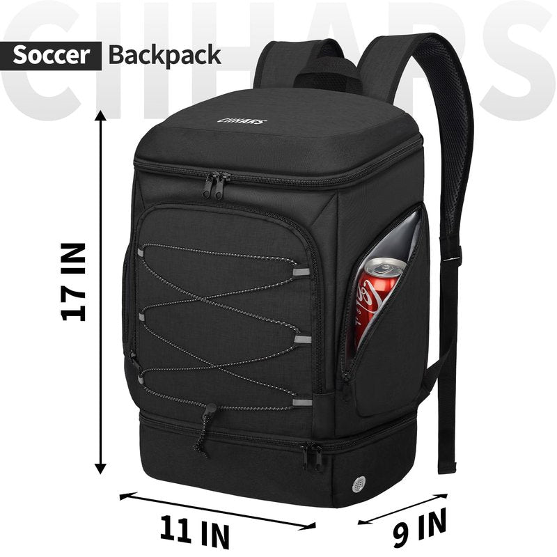 Ciihars Soccer Bag - Soccer Backpack with Ball Holder,Sport Equipment Bags gifts for soccer stuff Water resistant Includes Separate Cleat Fit Basketball Volleyball Football