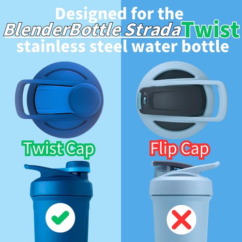 5PCS Shaker Cup Gasket Replacement for BlenderBottle Strada Twist Cap Shaker Cup Insulated Stainless Steel Water Bottle，Silicone sealing gasket parts，Compatible with BlenderBottle Strada (Twist Cap)