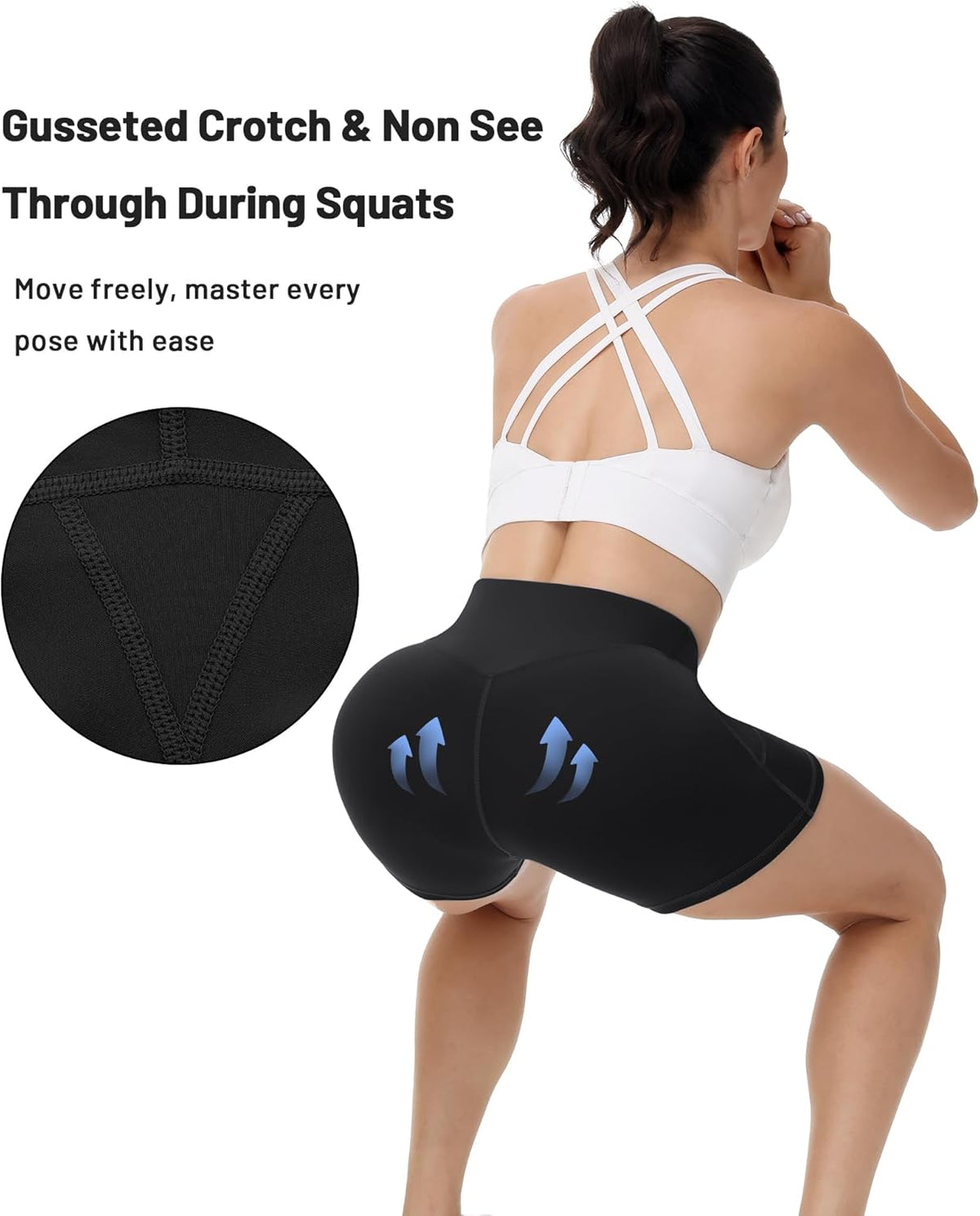 Runhit Biker Shorts for Women - High Waisted Yoga & Workout Spandex with Pockets | 8''/5''/3'' Options