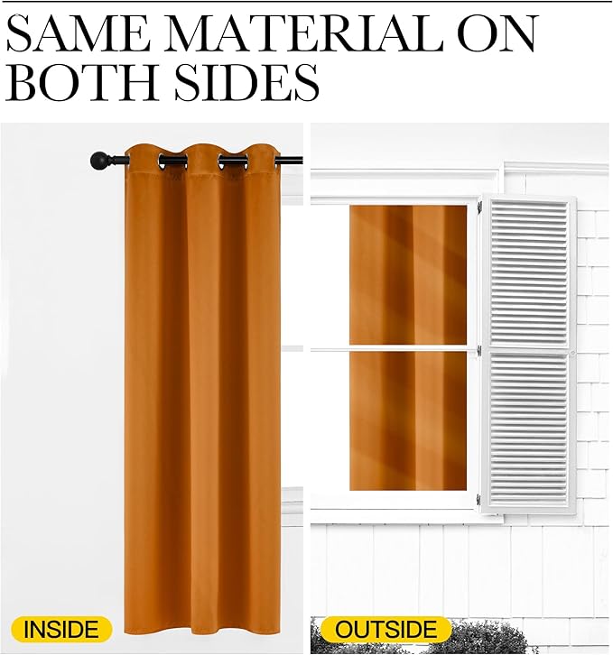 NICETOWN Room Darkening Cafe Satin Curtains