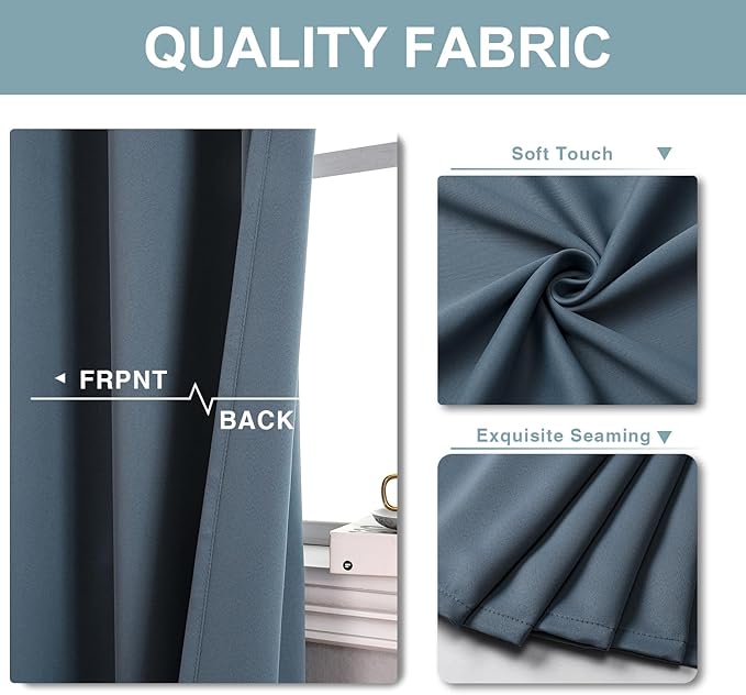 ChrisDowa Blackout Door Curtains