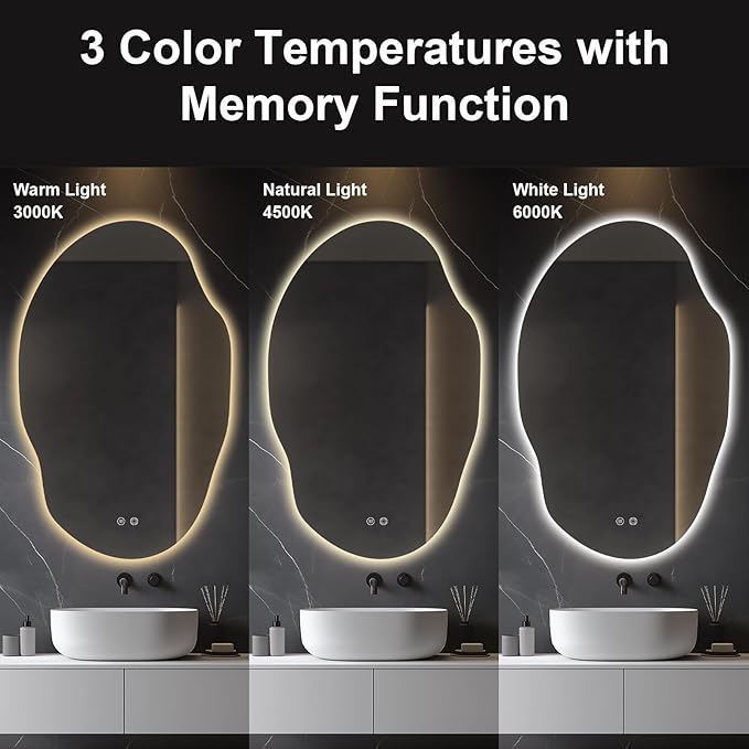 Asymmetrical LED Bathroom Mirror