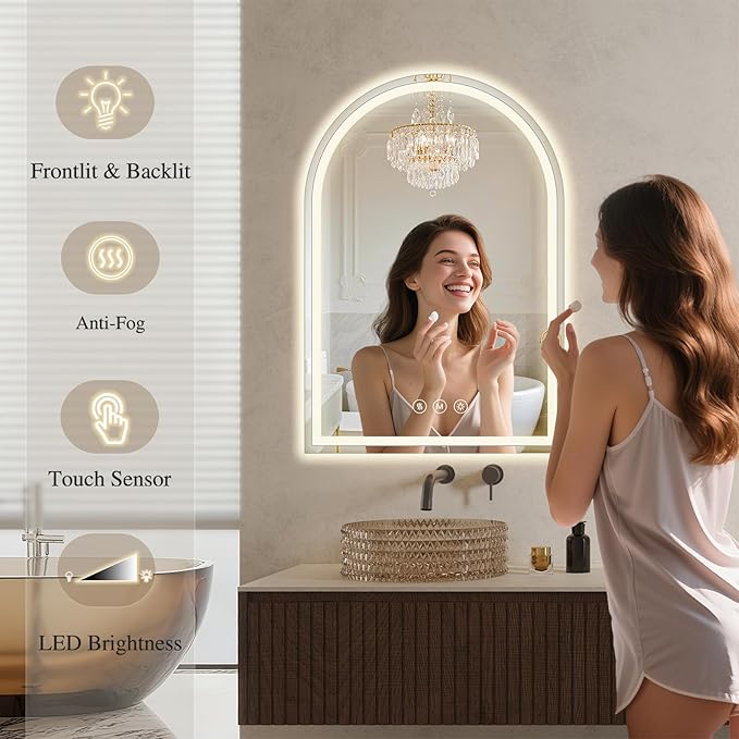 Arched LED Bathroom Mirrors
