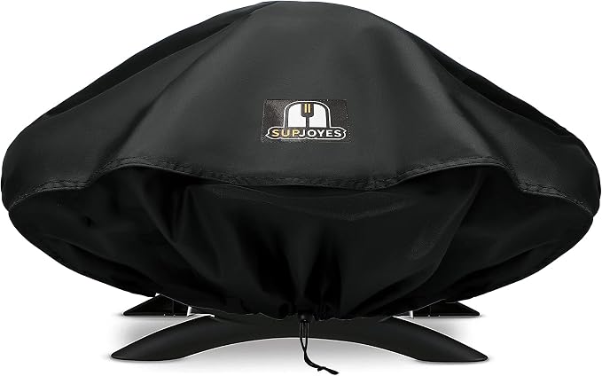 Grill Cover for Weber Q Series Grills, Portable BBQ Cover for Weber Q1200, Q1000 and Q100 Series