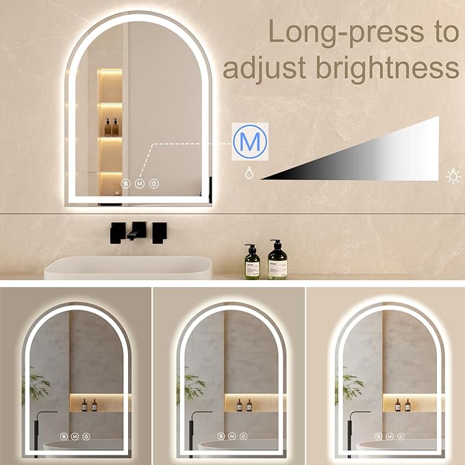 Arched LED Bathroom Mirrors