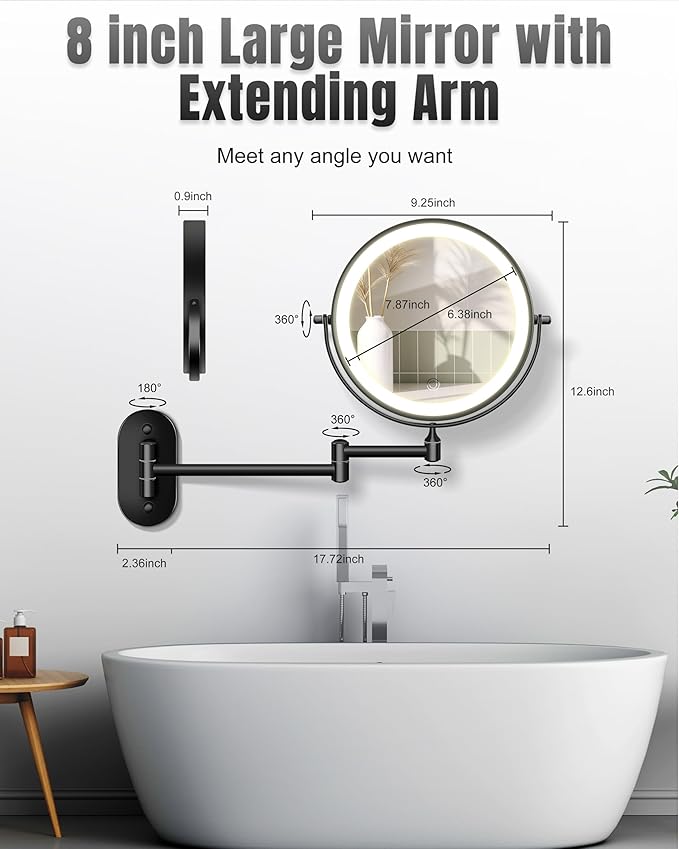 Wall Mounted Makeup Mirror