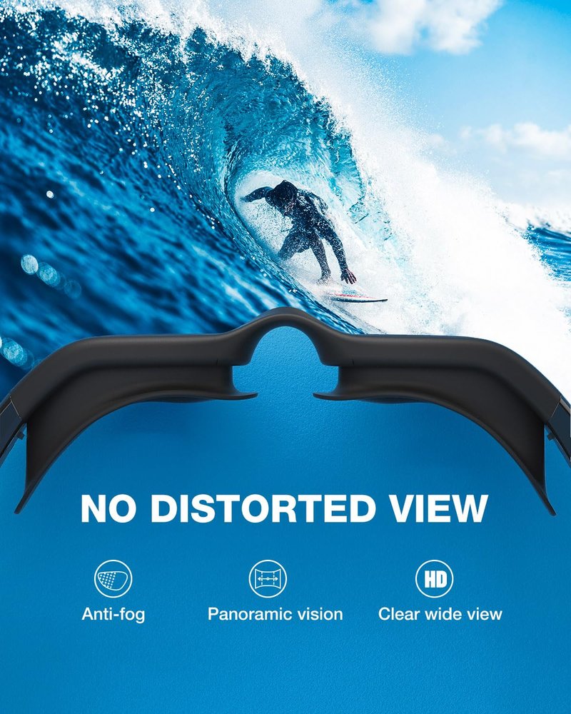 ZIONOR Swim Goggles, Upgraded G1 Polarized Swimming Goggles Anti-fog for Adult Men Women B4 (Polarized + Bright Mirror Coffee Gold)