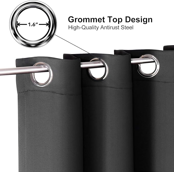 ChrisDowa Grommet Blackout Curtains