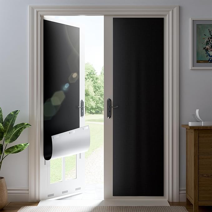 54" W x 72" L 100% Blackout Curtains, Total Darkness No-Drill Black Out Window