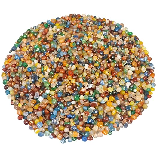 Fish Tank Decor,Landscaping Pebbles, River Rocks Decorative Ornamental Pebbles, DIY Smoothed Rocks for Potted Plant Resin Art Vase Fillers Aquarium Gravel Rocks (Colorful, 10 Pounds)