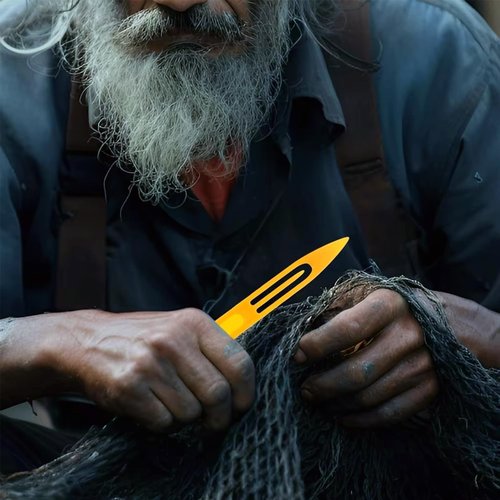 10 PCS Netting Needle Shuttles Fishing Net with a Pair of Scissors, Repair Line Equipment Plastic Cast Net Mending, Needle Shuttles Repair Tool, Used for Knitting and Sewing