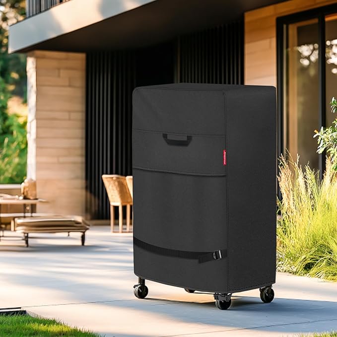 Porch Shield 40 Inch Electric Smoker Cover for Masterbuilt Smoker, Waterproof Heavy Duty Outdoor Smoker Grill Covers 26W x 23D x 43H inch, Black