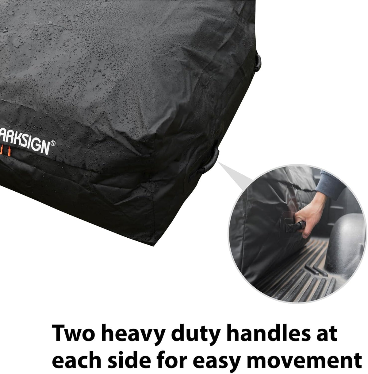 Truck Bed Bag with Cargo Net, 100% Waterproof Truck Cargo Bag Fits Any Truck Size with 4 Handles, 26 Cubic Feet (51''x40''x22'', Patent Pending)