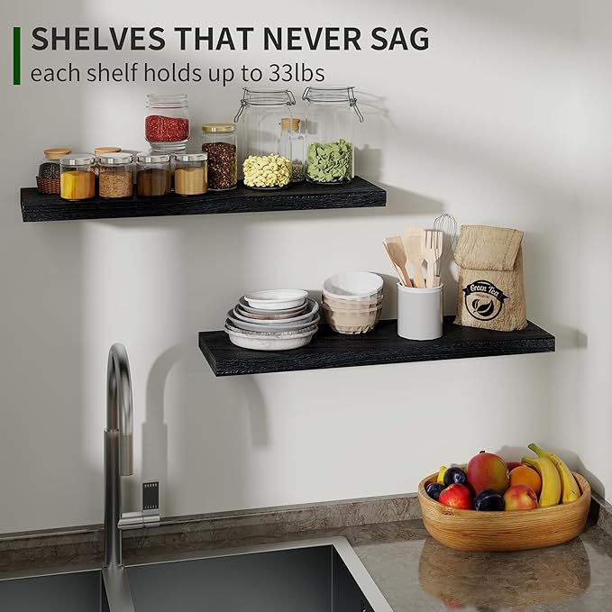 Marsmiles Wood Floating Shelves