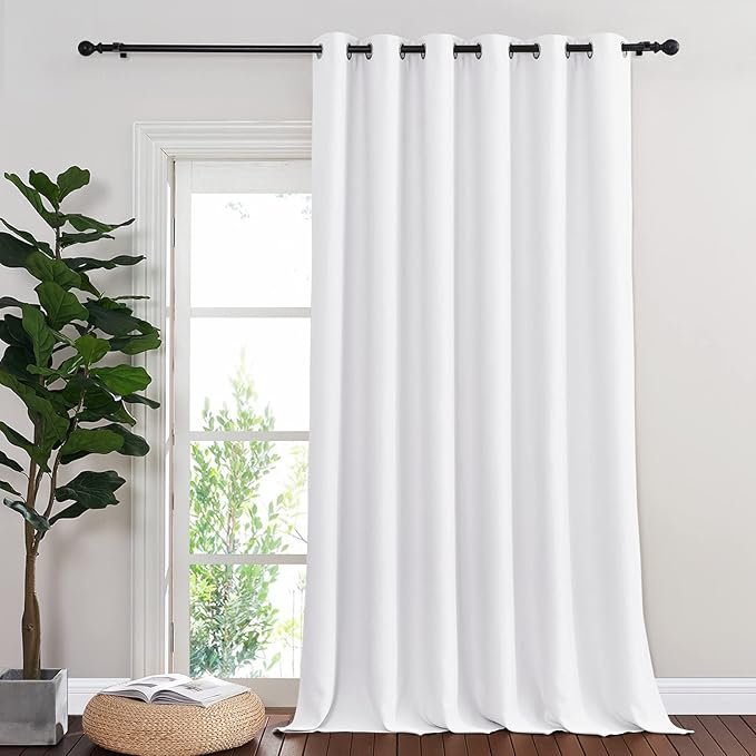 NICETOWN White Sliding Door Curtain