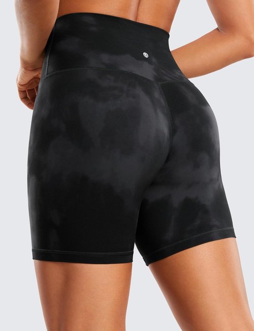 CRZ YOGA Biker Shorts - ButterLuxe High Waisted Spandex for Women | 6" Length for Running & Yoga