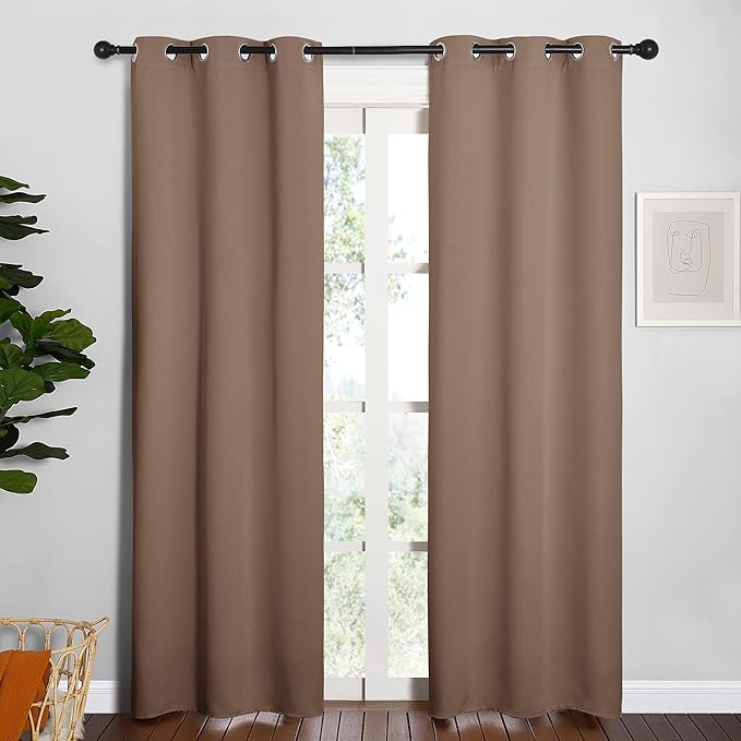NICETOWN Window Draperies Blackout Curtain Panels, Window Treatment Thermal