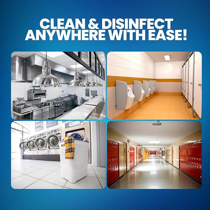 ( 6 Gallon) Ultra Germicidal Liquid Bleach -Disinfecting, Sanitizing, Deodorizing, Mold & Mildew Stain Remover, For Laundry, Household and Commercial Cleaning, Multipurpose Cleaner (1 Gallon X 6 Pack)