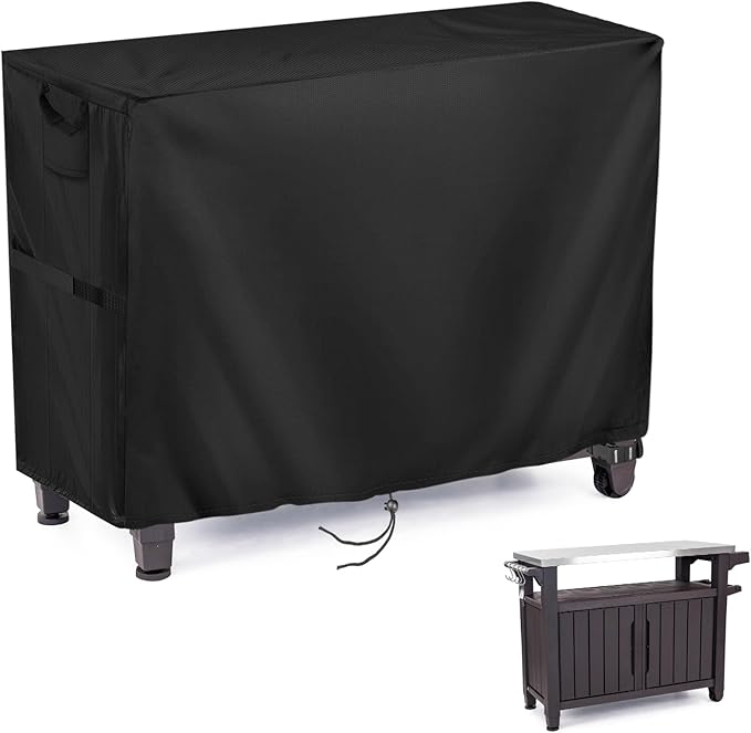 Prep Table Cover for 52 Inch Keter Unity XL Portable Outdoor Table and Storage Cabinet, Outdoor Bar Tables Cover Waterproof Heavy Duty for Patio Grill Tables
